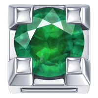 Charm Elements in Oro bianco Smeraldo 0.02 Ct DCHE3312 - DCHE3312